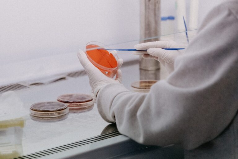 Laboratory environment illustrating lyophilized peptide stability and storage research